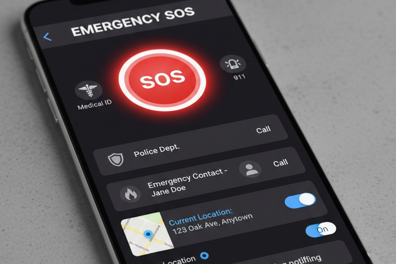 emergency sos on mobile